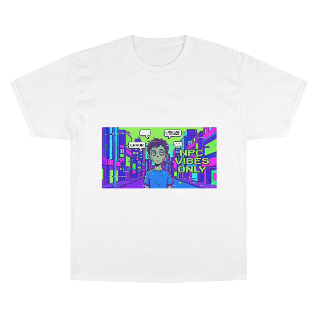 Camiseta "NPC Vibes Only" - Estética Pixel Art & Glitch Core