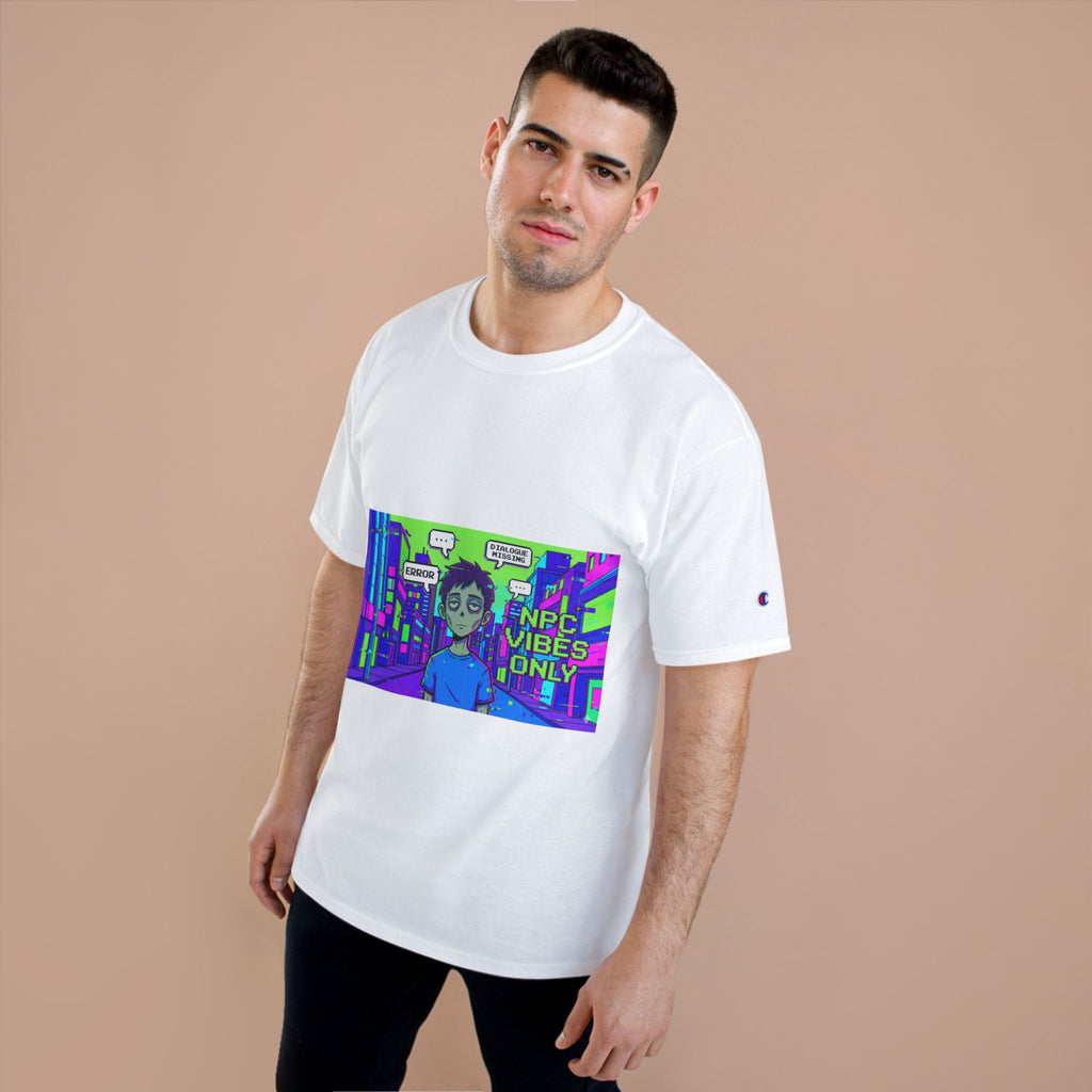 Camiseta "NPC Vibes Only" - Estética Pixel Art & Glitch Core