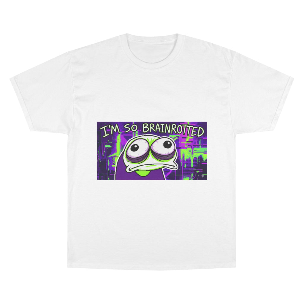 Camiseta "I'm So Brainrotted" - Estilo Glitch Core Neón