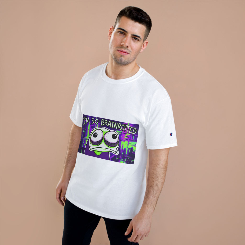 Camiseta "I'm So Brainrotted" - Estilo Glitch Core Neón