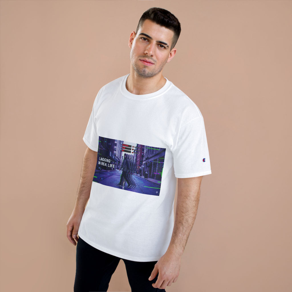 Camiseta "Lagging in Real Life" - Estética Gamer Glitch Core