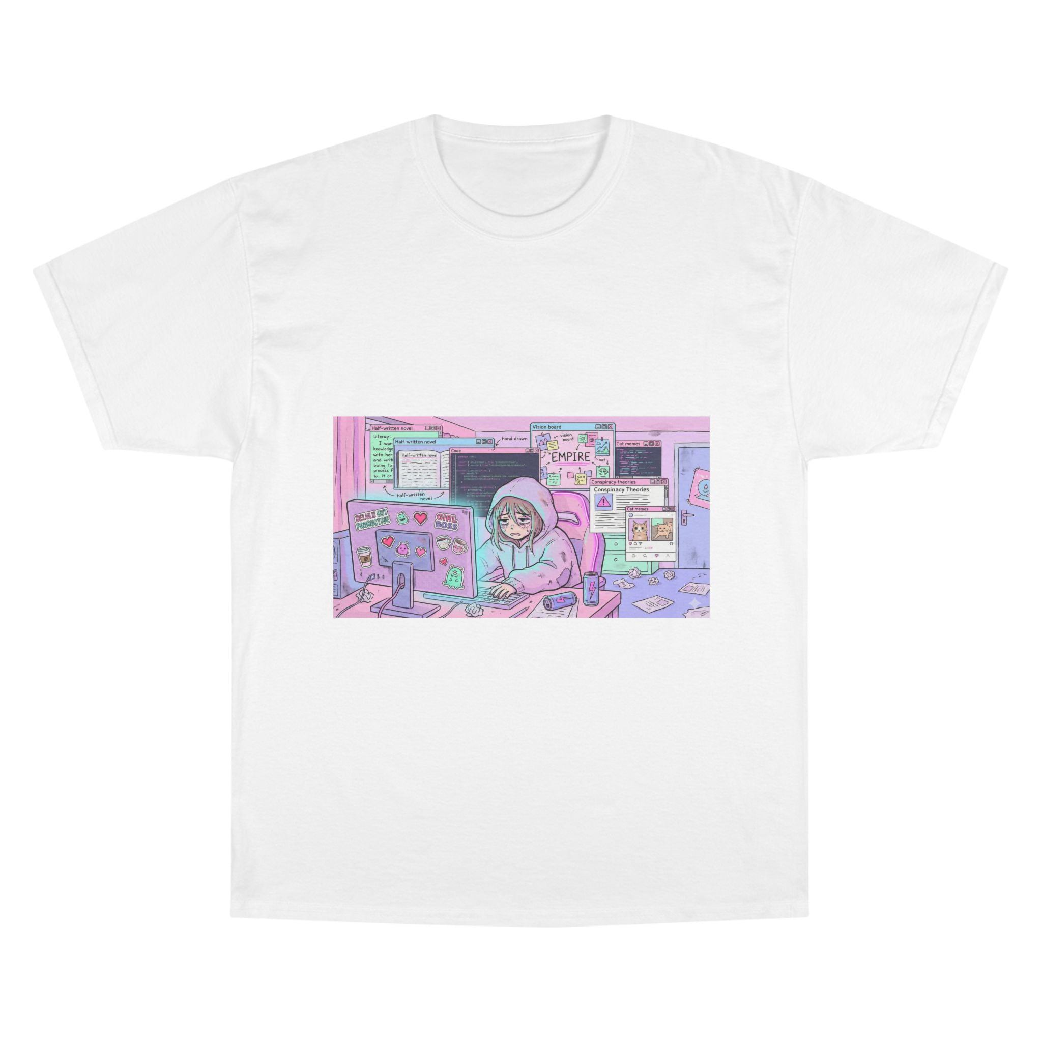 Camiseta "Lofi Digital Grind" - Estética Aesthetic Pastel Brainrot