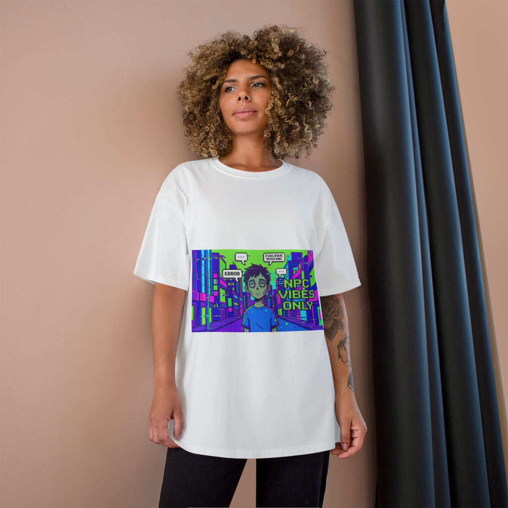 Camiseta "NPC Vibes Only" - Estética Pixel Art & Glitch Core